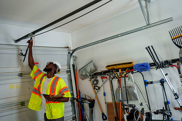 Professional Garage Door Roller Replacement technician working in North Bay Shore, NY